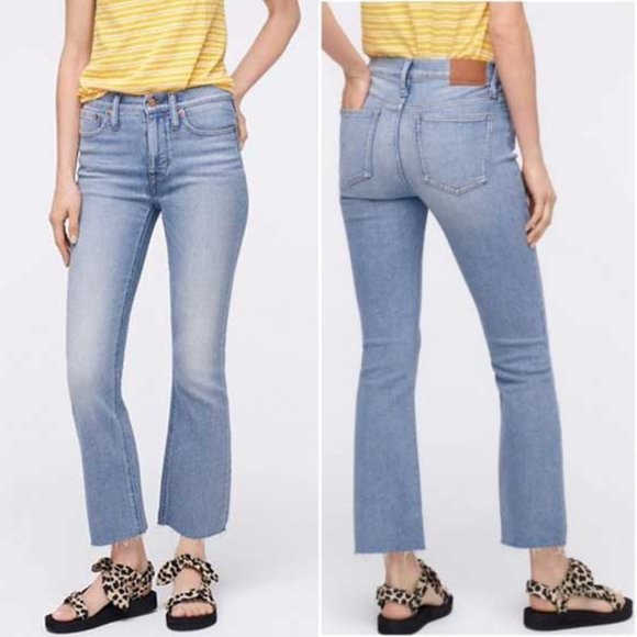 J. Crew Billie Demi Boot Crop Jeans in Cornflower Wash 27